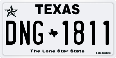 TX license plate DNG1811