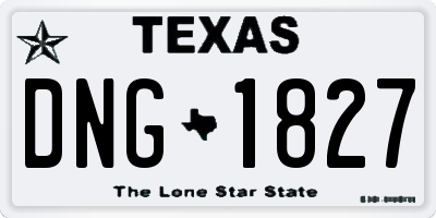 TX license plate DNG1827