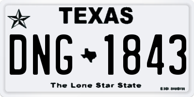 TX license plate DNG1843