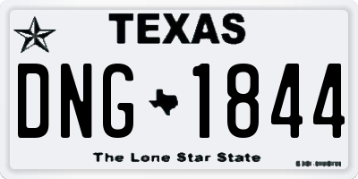 TX license plate DNG1844