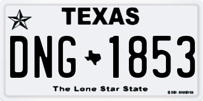 TX license plate DNG1853