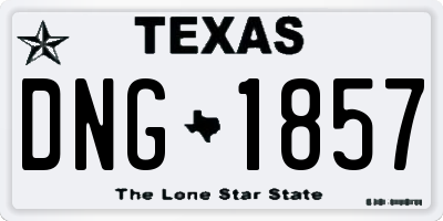 TX license plate DNG1857
