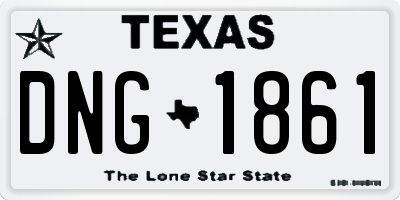 TX license plate DNG1861