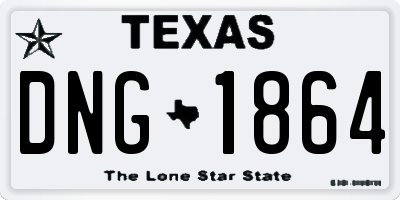 TX license plate DNG1864