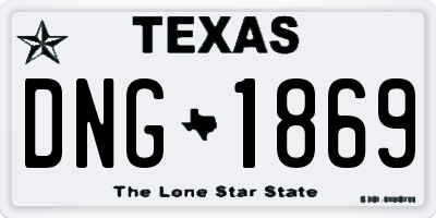 TX license plate DNG1869