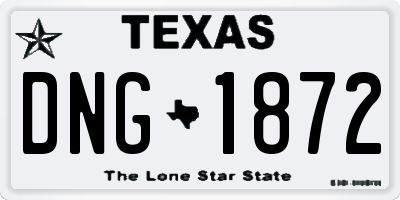 TX license plate DNG1872