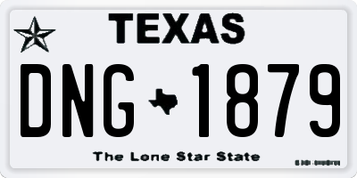 TX license plate DNG1879