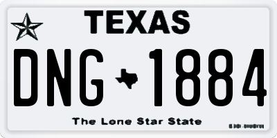 TX license plate DNG1884