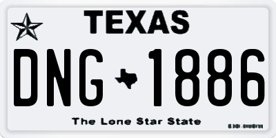 TX license plate DNG1886