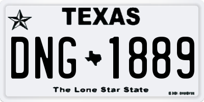 TX license plate DNG1889