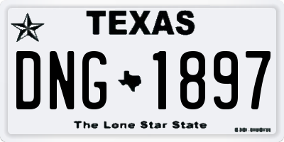 TX license plate DNG1897