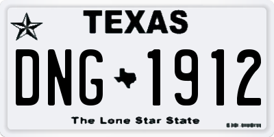 TX license plate DNG1912
