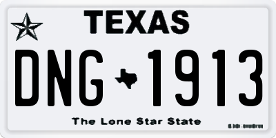TX license plate DNG1913