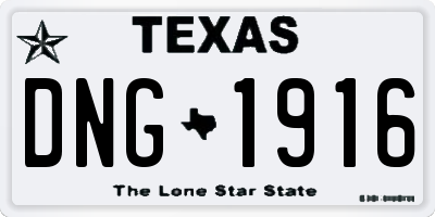 TX license plate DNG1916