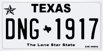 TX license plate DNG1917