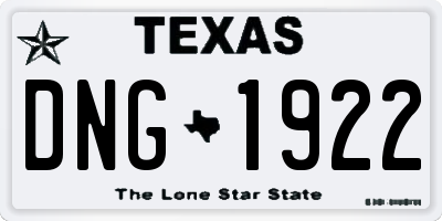 TX license plate DNG1922