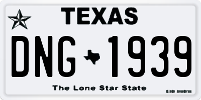 TX license plate DNG1939