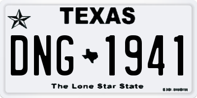 TX license plate DNG1941