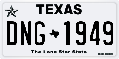 TX license plate DNG1949