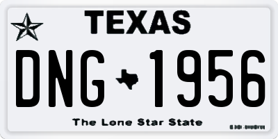 TX license plate DNG1956