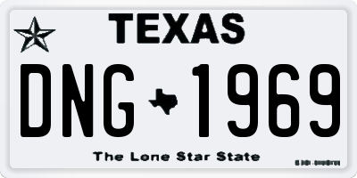 TX license plate DNG1969