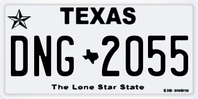 TX license plate DNG2055