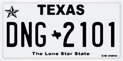 TX license plate DNG2101