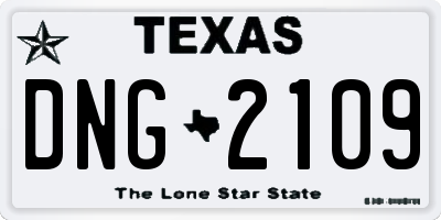 TX license plate DNG2109