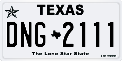 TX license plate DNG2111