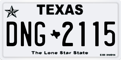TX license plate DNG2115