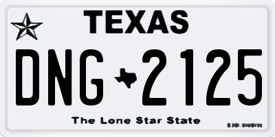 TX license plate DNG2125