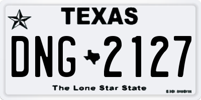 TX license plate DNG2127