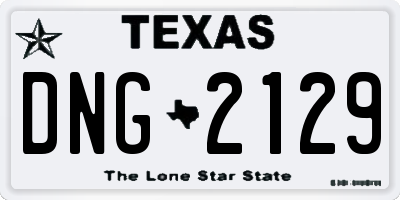 TX license plate DNG2129