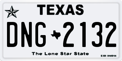 TX license plate DNG2132