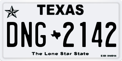 TX license plate DNG2142
