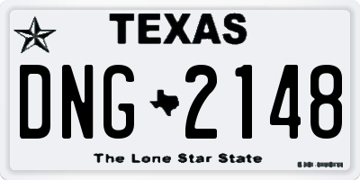 TX license plate DNG2148