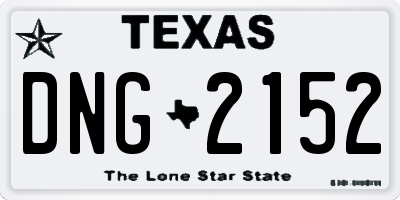 TX license plate DNG2152