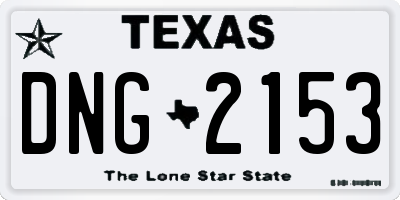 TX license plate DNG2153