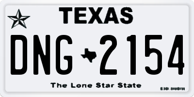 TX license plate DNG2154
