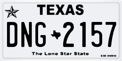 TX license plate DNG2157