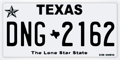 TX license plate DNG2162