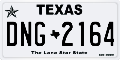 TX license plate DNG2164