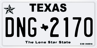 TX license plate DNG2170