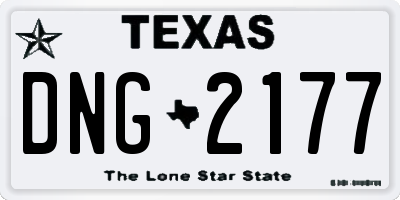TX license plate DNG2177