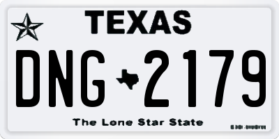 TX license plate DNG2179