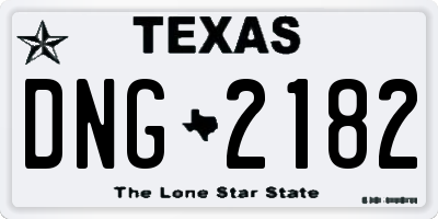 TX license plate DNG2182