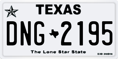 TX license plate DNG2195