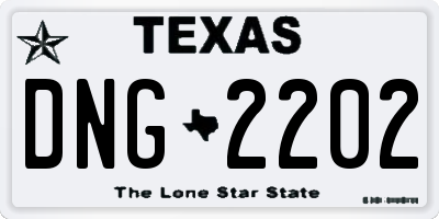 TX license plate DNG2202