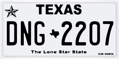 TX license plate DNG2207
