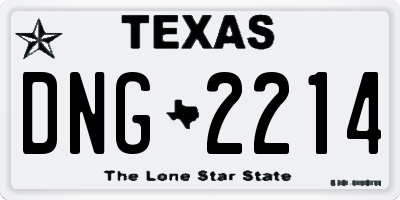 TX license plate DNG2214